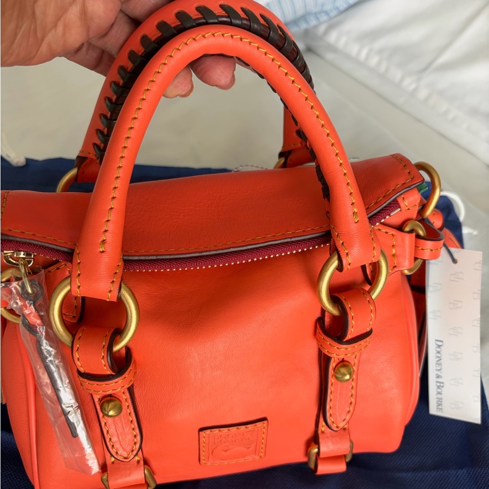 NWT Dooney and Bourne Florentine Nano Salmon Leather Satchel - Picture 5 of 9